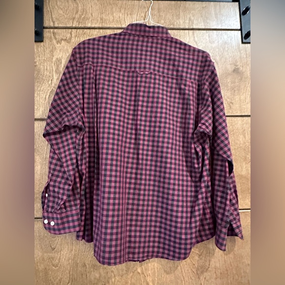 Hagar men’s button down size L maroon and black - Picture 2 of 3